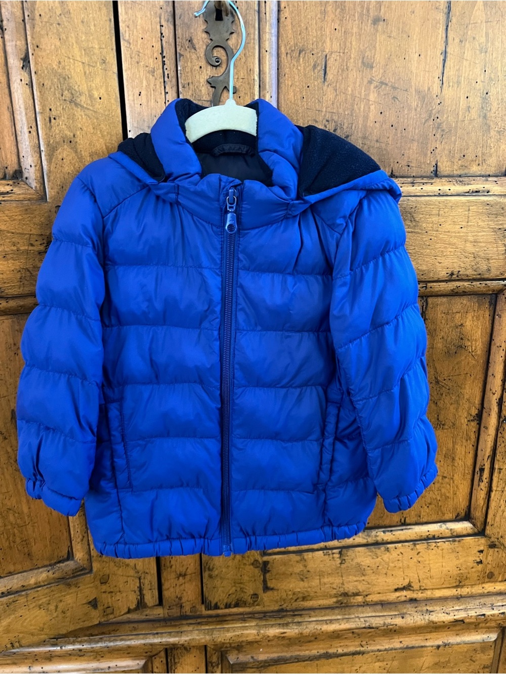 Uniqlo Baby Blue Puffer Jacket with Hood 18-24M